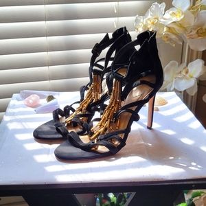 Brian Atwood Black Suede Heels